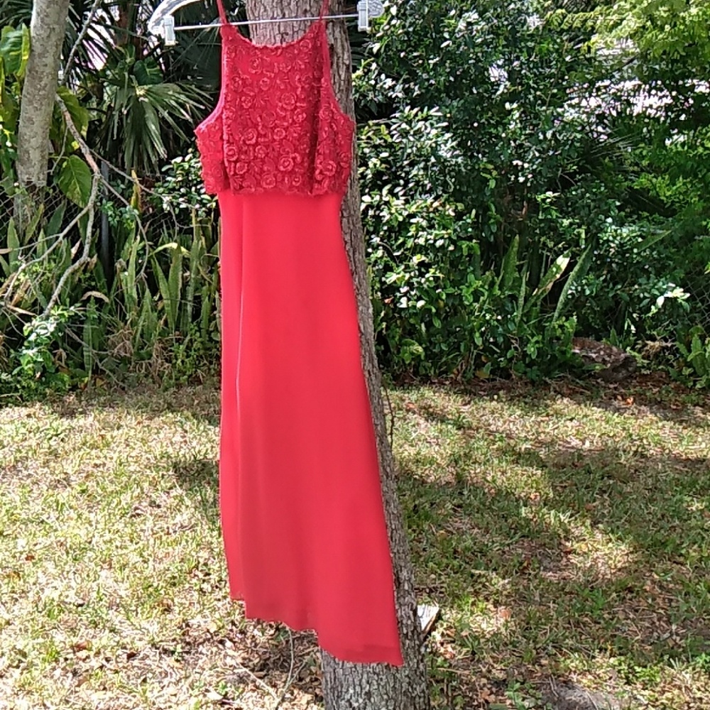 Prom  dress Red Betsy and Adam by Jaslene size 10